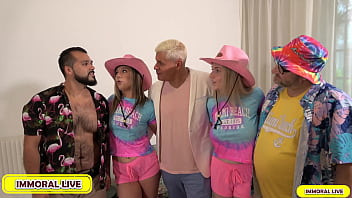 Rebel rhyder and lana analise tag team teddy's throbbing cock