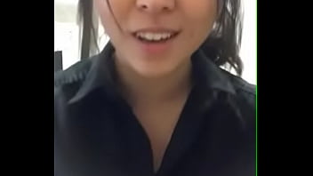 Asian girl flashing at work Asian girl flashing at work