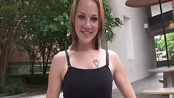 This slut shows off her ass