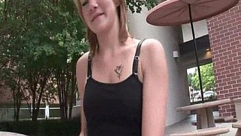 This slut shows off her ass