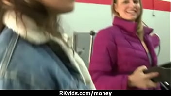 Sexy teen nails her butt on hard dick for cash 28