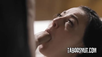 Hot brunette reporter gets fucked by a stranger after the interview