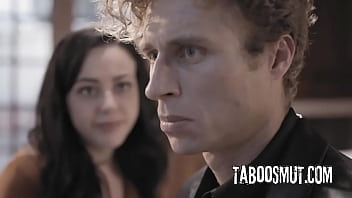 Hot brunette reporter gets fucked by a stranger after the interview