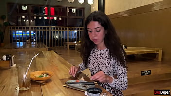 I cum on a girl's face in public sushi bar and she eats rolls with cum on her face cumwalk I cum on a girl's face in public sushi bar and she eats rolls with cum on her face cumwalk