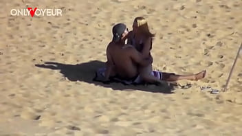 Beach voyeur teen couple risky public beach fuck