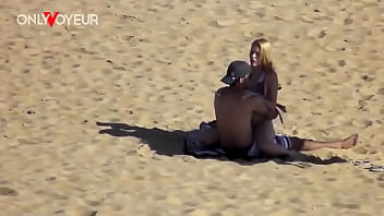 Beach voyeur teen couple risky public beach fuck