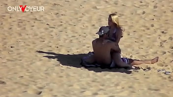 Beach voyeur teen couple risky public beach fuck
