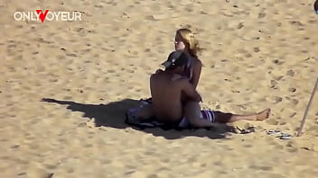 Beach voyeur teen couple risky public beach fuck