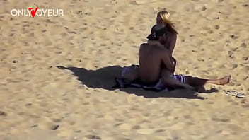 Beach voyeur teen couple risky public beach fuck