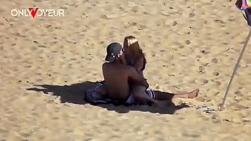 Beach voyeur teen couple risky public beach fuck