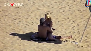 Beach voyeur teen couple risky public beach fuck