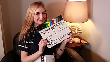 Teen nurse gives gloryhole therapy