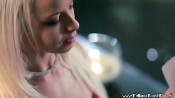 Blonde babe sucks so hot