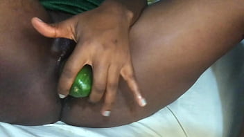 This cucumber finally got inside my pussy