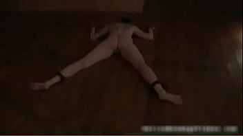 Kinky brunette skank gets bound