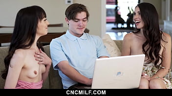 The repairman plays with their pussies at the same time cncmilf