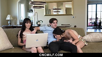 The repairman plays with their pussies at the same time cncmilf