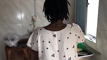 Kitchen freestyle sex with the sexy house maid