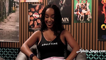 Busty hot black pornstar lily fire interview and podcast