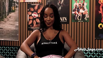 Busty hot black pornstar lily fire interview and podcast