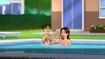 Dominant busy woman fuck pool boy