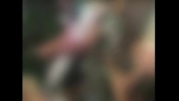 Muscular dude in a black mask fucks a naughty chick wrapped in tape