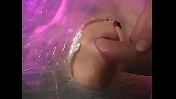 Muscular dude in a black mask fucks a naughty chick wrapped in tape