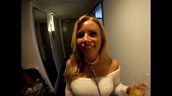 Hotwife submissive slut is picked up and fucked in hotel room and receives facial