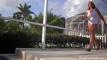 Sexy teal conrad & hot vicky vette have fun during sunny day