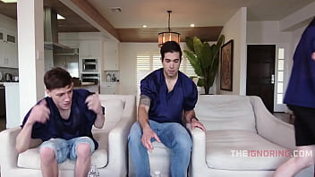 Group of guys freeuse a girl who magically appeared in their man cave