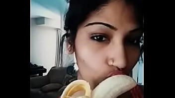 My nri girl friend teasing me with banana
