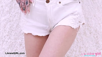 Stunning model with red hair naked close up