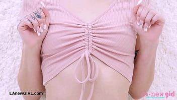 Stunning model with red hair naked close up