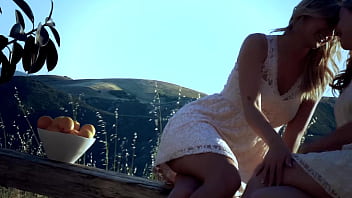 Scarlet red and jillian janson fuck in the woods where pussy tastes best