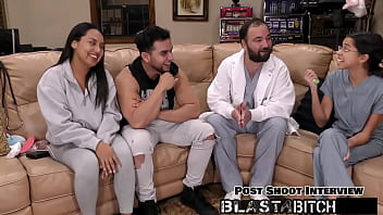 Mia sucks dick and swallows huge load pov version