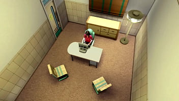 Horny teen girl sucks hot futa teacher's big cock