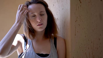 Brunette smoking tease with intense eye contact