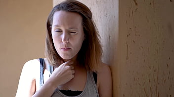 Brunette smoking tease with intense eye contact