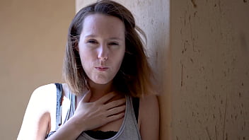 Brunette smoking tease with intense eye contact