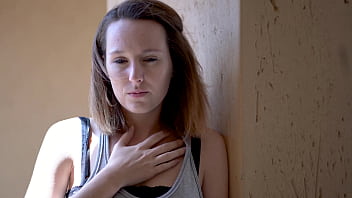 Brunette smoking tease with intense eye contact