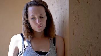 Brunette smoking tease with intense eye contact