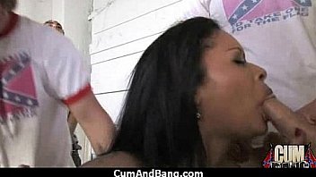 Hot ebony services white men group 9