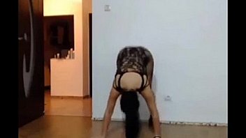 Sexy big booty whooty in black lace lingerie dance tease