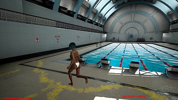 Cyberomance testing fluids near at the swimming pool