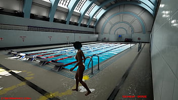 Cyberomance testing fluids near at the swimming pool