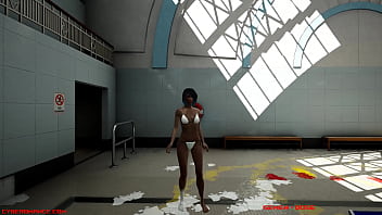 Cyberomance testing fluids near at the swimming pool