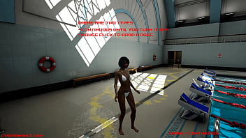 Cyberomance testing fluids near at the swimming pool