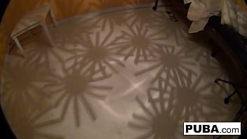 Hot babe gets nude for you