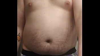 Fatty Rubbing His Little Cock With Nipple Clamps On thumbnail