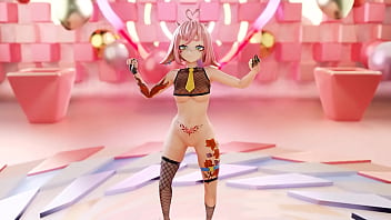 Vtuber strips & dances to kpop mmd